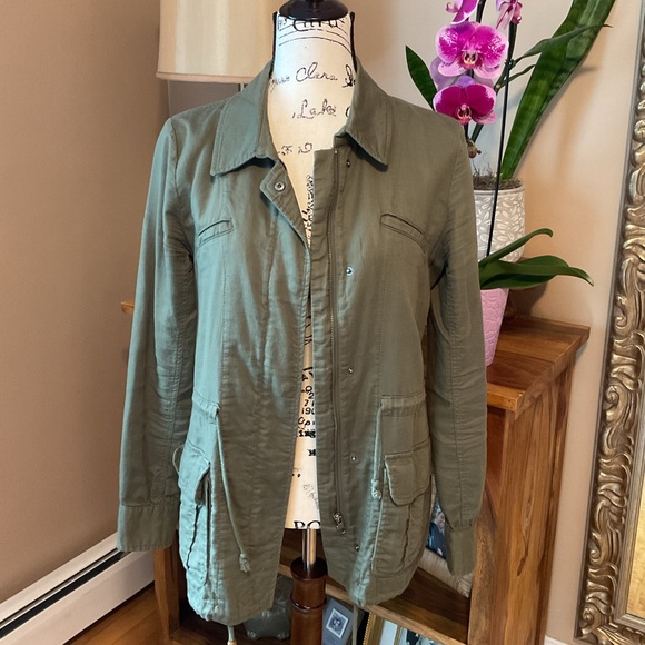Women’s LUCKY BRAND Olive Green
Drawstring Waist Utility Jacket. Sz. Medium. - Picture 2 of 10